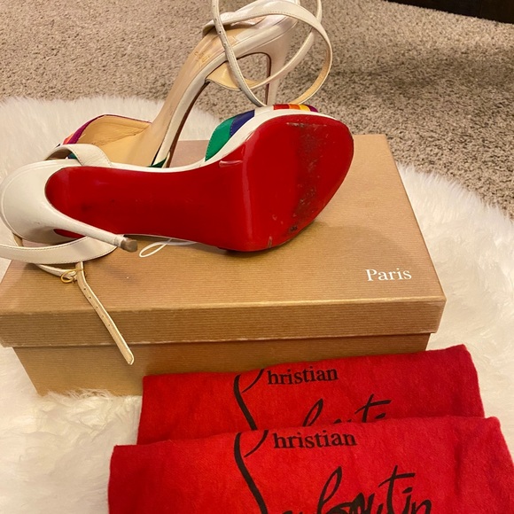 Multi Ankle Strap Red Bottoms in original box.Lightly worn in good condition - Picture 4 of 7